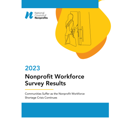 Cover for the 2023 Nonprofit Workforce Shortage Survey Results report