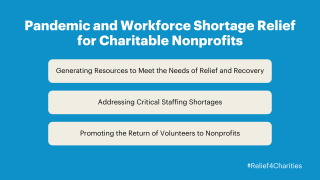 Graphic urging Representatives and Senators to support nonprofits.