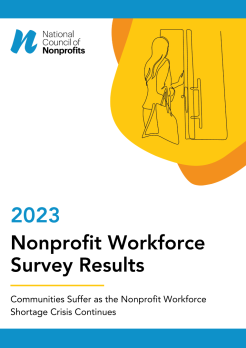 Cover of the 2023 Nonprofit Workforce Survey Results.