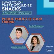 Flyer for the podcast with head shot of Jessica Mendieta and David L. Thompson.